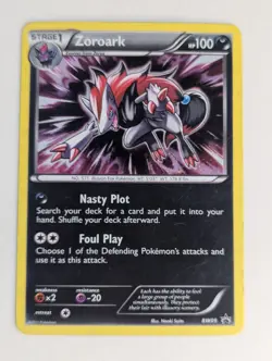 Zoroark BW09 Black and White Black Star Promo Holo Pokemon TCG Card MP - Image 1