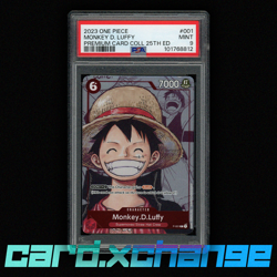 2023 One Piece 001 Monkey.D.Luffy Premium Card 25th Anniversary PSA 9 Mint - Image 1
