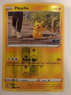 Pikachu 027/078 - Pokemon GO Reverse Pokemon Holo Foil Nice! - Image 1
