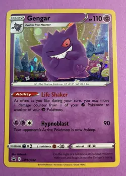 Pokemon TCG: Sword & Shield Gengar SWSH052 Black Star Promo Card - Image 1