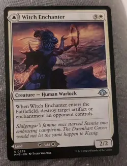 FOIL Witch Enchanter Witch-Blessed Meadow (Near Mint) [Modern Horizons 3] MTG - Image 1