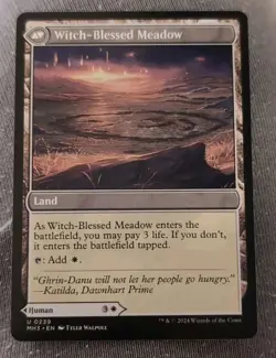 FOIL Witch Enchanter Witch-Blessed Meadow (Near Mint) [Modern Horizons 3] MTG - Image 2