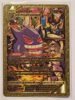 Pokemon Gengar TG10/TG30 Gold Foil Fan Art - Image 1