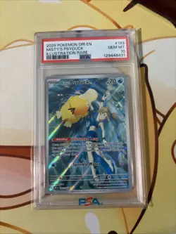 Pokemon TCG Misty's Psyduck Destined Rivals 193/182 Illustration Rare PSA 10 - Image 1