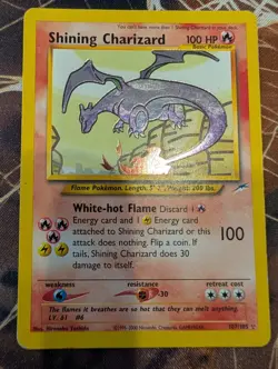 Shining Charizard - 107/105 - Pokemon Neo Destiny Unlimited Holo Rare WOTC MP - Image 1