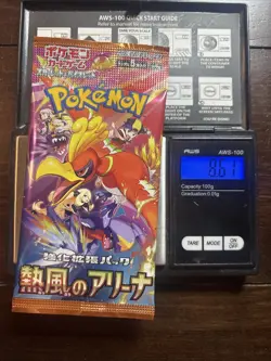 Heavy 8.61g Pokemon Sealed Heat Wave Arena Japanese Booster Pack - Image 1