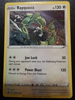 Rayquaza Holo SWSH029 Black Star Promo Sea & Sky Collection Pokemon 2020 b - Image 1