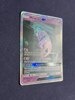 CLEAN Mewtwo GX (Secret Shining) 78/73 Shining Legends Holo Pokemon TCG - Image 2