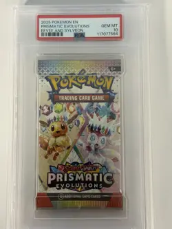 PSA 10 Gem Mint Prismatic Evolutions Eevee & Sylveon Pokemon Graded Booster Pack - Image 1
