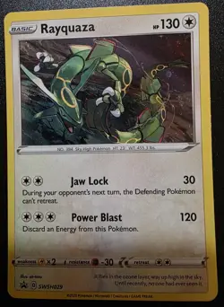 Rayquaza Holo SWSH029 Black Star Promo Sea & Sky Collection Pokemon 2020 c - Image 1