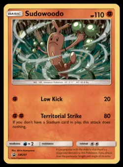 SUDOWOODO HOLO [SWIRL] SM207 SUN & MOON BLACK STAR PROMO POKEMON TCG ENGLISH - Image 1