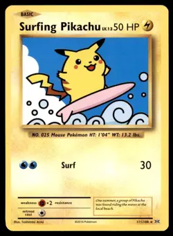 SURFING PIKACHU 111/108 XY EVOLUTIONS 2016 POKEMON TCG ENGLISH - Image 1