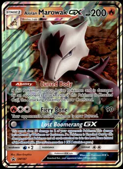 ALOLAN MAROWAK GX SM187 JUMBO - SM - HOLO PROMO - POKEMON TCG - ENG 2019 - Image 1