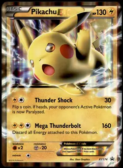 PIKACHU EX XY174 - JUMBO - BLACK STAR PROMO - POKEMON TCG - ENGLISH - Image 1