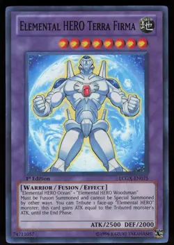 Elemental HERO Terra Firma LCGX-EN075 Super Rare 1st Edition Yu-Gi-Oh - Image 1
