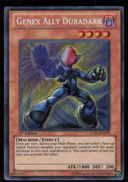 Genex Ally Duradark STBL-EN095 Secret Rare Starstrike Blast 1st Edition Yu-Gi-Oh - Image 1