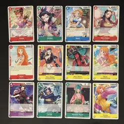Women of One Piece CCG - 12 NM Cards Mixed Lot Nami, Nico, Stussy, Tashigi, more - Image 1