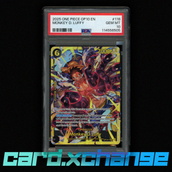 2025 One Piece OP10 EN 118 Monkey.D.Luffy PSA 10 Gem Mint - Image 1