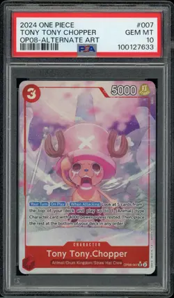 2024 One Piece OP08 007 Tony Tony.Chopper Alternate Art PSA 10 Gem Mint - Image 2