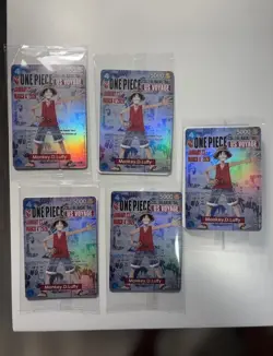 One Piece Monkey D. Luffy Rutgers College Basketball Promo Card x5 -SHIPS TODAY - Image 1