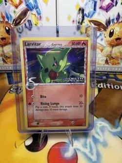 LARVITAR EX Delta Species Series POKEMON Holo Stamped 2005 Trading Card 73/113 - Image 1