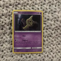 Pokemon TCG Mimikyu SM99 Sun & Moon Black Star Promo NM Cosmos Holo Card - Image 1