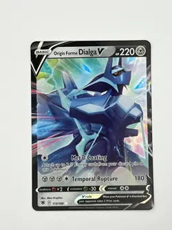 Origin Forme Dialga V 113/189 Astral Radiance Ultra Rare Holo Pokemon Card NM - Image 1