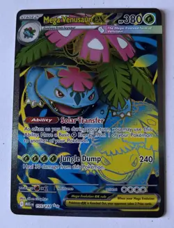 Mega Venusaur EX Mega Evolution 155/132 Secret Rare Pokemon Card NEAR MINT - Image 1