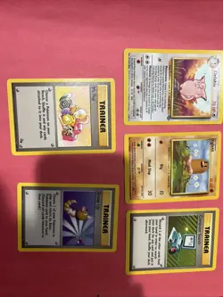 Vintage WOTC Pokemon TCG Non Holo - Lot Of 5 Cards Near Mint - Image 1