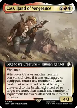 Magic: The Gathering Cass, Hand of Vengeance Extended Art 410 Rare Foil Fallout - Image 1