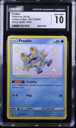 2019 Pokemon Hidden Fates Froakie SV11/SV94 Shiny Vault CGC 10 Gem Mint - Image 2