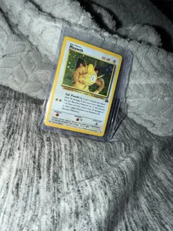 1999-03 Pokemon WOTC Black Star Promo #10 Meowth HOLO Game Boy w/ Swirl - Image 1