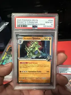 Team Rocket's Tyranitar (Pokemon Center Exclusive) 096/18 PSA 10 - Image 1