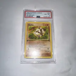 1999 Pokemon Jungle #55 Mankey 1st Edition PSA 8 - Image 1