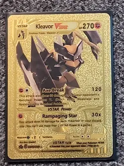 Pokemon Kleavor Vstar Promo Gold Foil Fan Art - Image 1