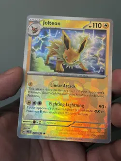 2025 Pokemon Prismatic Evolutions Jolteon (Master Ball Pattern) 029/131 Rare SV: - Image 4