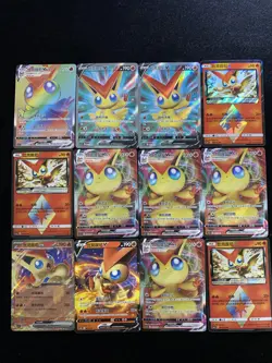 2025 Pokemon TCG S-Chinese Victini SR Super Rare Shinny Lot*12 AM11 - Image 2