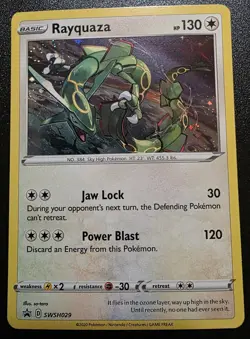 Rayquaza Holo SWSH029 Black Star Promo Sea & Sky Collection Pokemon 2020 a - Image 1