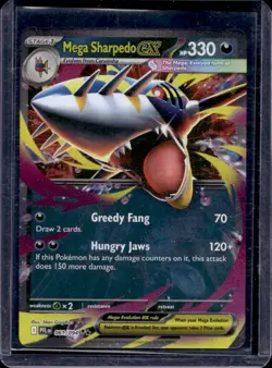 2025 Pokemon Phantasmal Flames Mega Sharpedo ex Double Rare #061/094 - Image 1