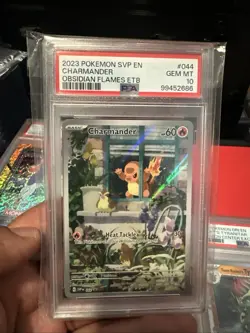 2023 POKEMON SVP EN-SV BLACK STAR PROMO #044 CHARMANDER PSA 10 - Image 1