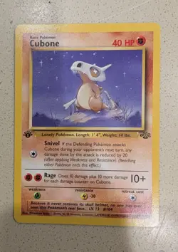 1999 Pokemon CUBONE Jungle Set 1ST EDITION Card 50/64 WotC EX LP US SELLER - Image 1