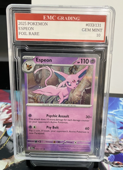 ESPEON 2025 FOIL #33/131 Pokemon Card GRADED 10 TCG CCG - Image 1