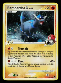 Rampardos GL 11/111 Holo Rare Rising Rivals Pokemon Card - Image 1