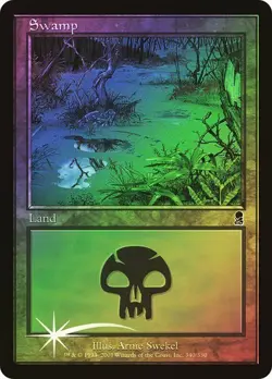 Odyssey MTG FOIL Swamp (#340) Magic - Image 1