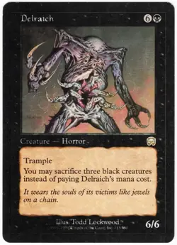 Delraich Ink Smudge MISPRINT ERROR 1999 Mercadian Masques Creature MTG LP AZ1 - Image 1