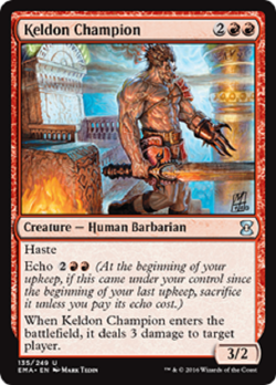 X4 Keldon Champion Eternal Masters LP/NM MTG Magic DNA GAMES - Image 1