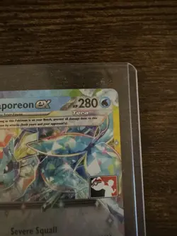 Brand New Prismatic Vaporeon ex 023/191 Pokemon Play! Prize Pack Series 7 Stamp - Image 3