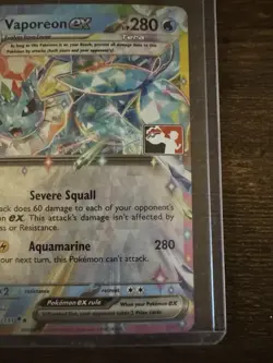 Brand New Prismatic Vaporeon ex 023/191 Pokemon Play! Prize Pack Series 7 Stamp - Image 4