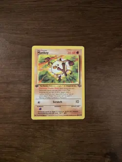 Mankey - 1999 Pokemon Jungle Set - #55/64 - 1st Edition - Image 1