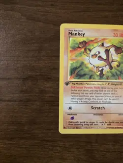 Mankey - 1999 Pokemon Jungle Set - #55/64 - 1st Edition - Image 2